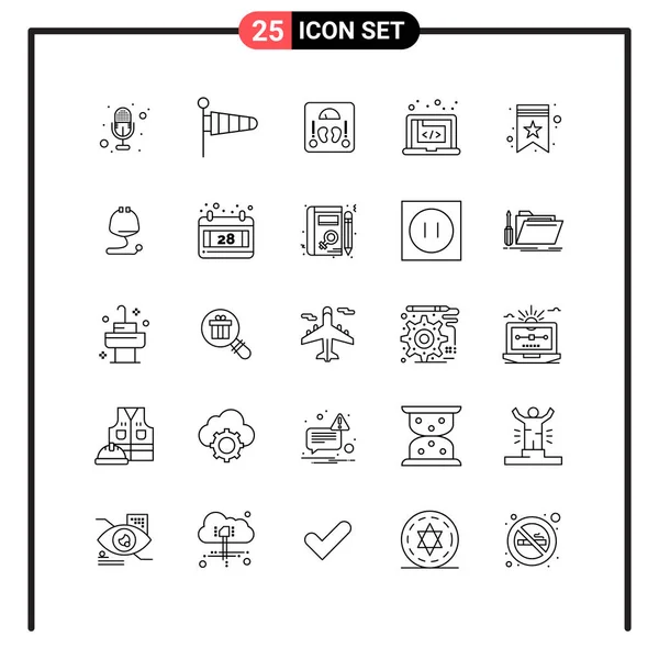 Set Universal Creative Icons Vector Illustration — Stock Vector