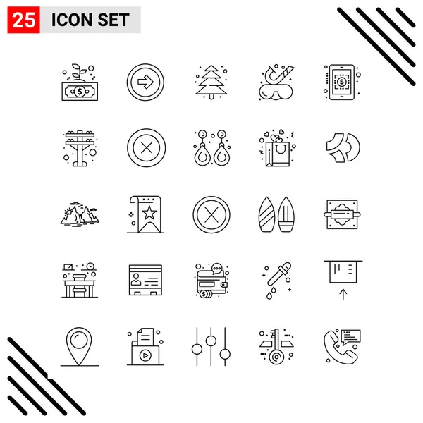 Conjunto Iconos Creativos Universales Simplemente Vector Ilustraciones Para Aplicaciones Web — Vector de stock