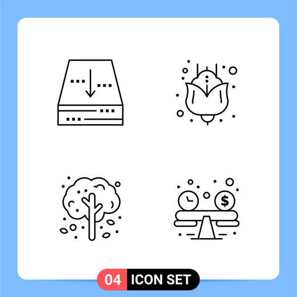 Set Universal Creative Icons Simply Vector Illustrations Web Mobile Apps — Stock Vector