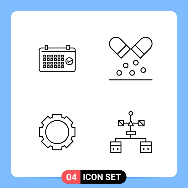 Ensemble de 16 Icônes Universelles Business Vector — Image vectorielle