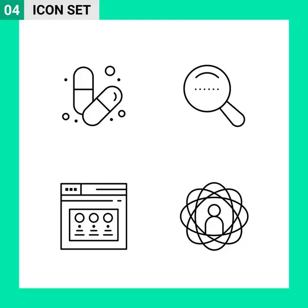 Set Universal Creative Icons Simply Vector Illustrations Web Mobile Apps — Stock Vector