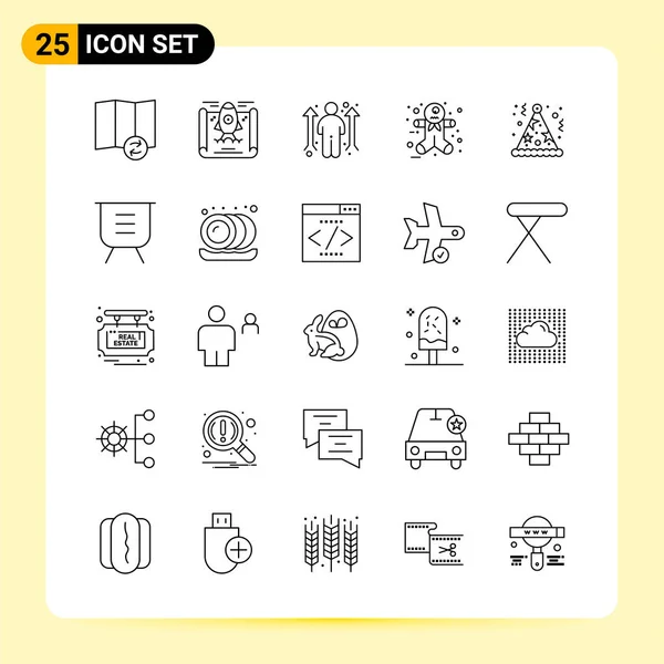 Conjunto Iconos Creativos Universales Simplemente Vector Ilustraciones Para Aplicaciones Web — Archivo Imágenes Vectoriales