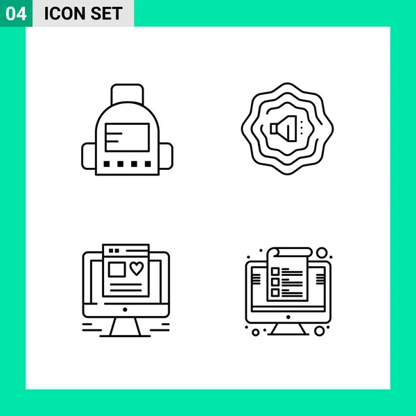 Conjunto Iconos Creativos Universales Simplemente Vector Ilustraciones Para Aplicaciones Web — Vector de stock