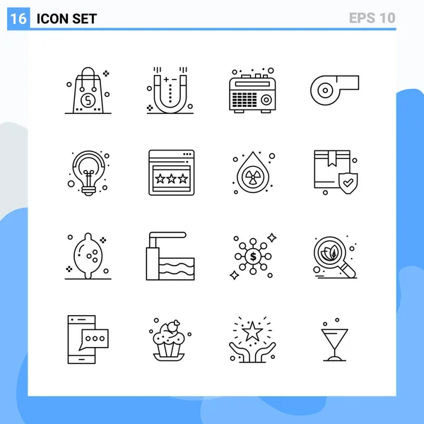 Conjunto Iconos Creativos Universales Simplemente Vector Ilustraciones Para Aplicaciones Web — Vector de stock