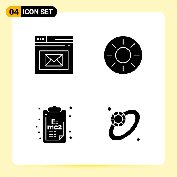 Conjunto Iconos Creativos Universales Simplemente Vector Ilustraciones Para Aplicaciones Web — Archivo Imágenes Vectoriales