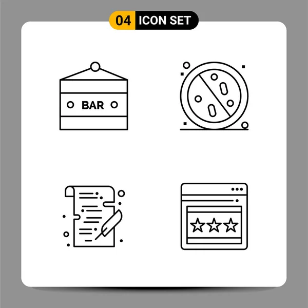 Conjunto Iconos Creativos Universales Simplemente Vector Ilustraciones Para Aplicaciones Web — Archivo Imágenes Vectoriales