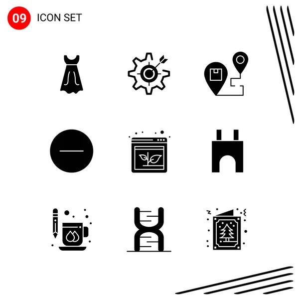 Conjunto Iconos Creativos Universales Simplemente Vector Ilustraciones Para Aplicaciones Web — Vector de stock