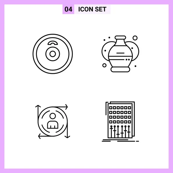 Set Universal Creative Icons Simply Vector Illustrations Web Mobile Apps — Stock Vector