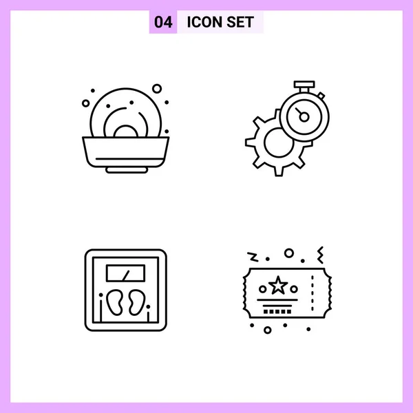 Conjunto Iconos Creativos Universales Simplemente Vector Ilustraciones Para Aplicaciones Web — Vector de stock