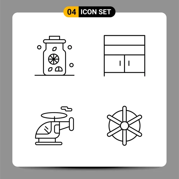 Set Dari Ikon Kreatif Universal Cukup Ilustrasi Vektor Untuk Aplikasi - Stok Vektor