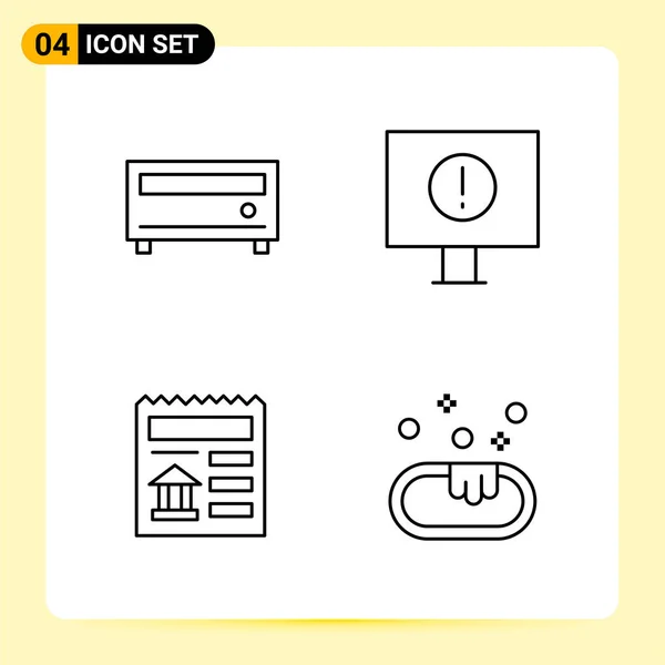 Set Universal Creative Icons Simply Vector Illustrations Web Mobile Apps — Stock Vector