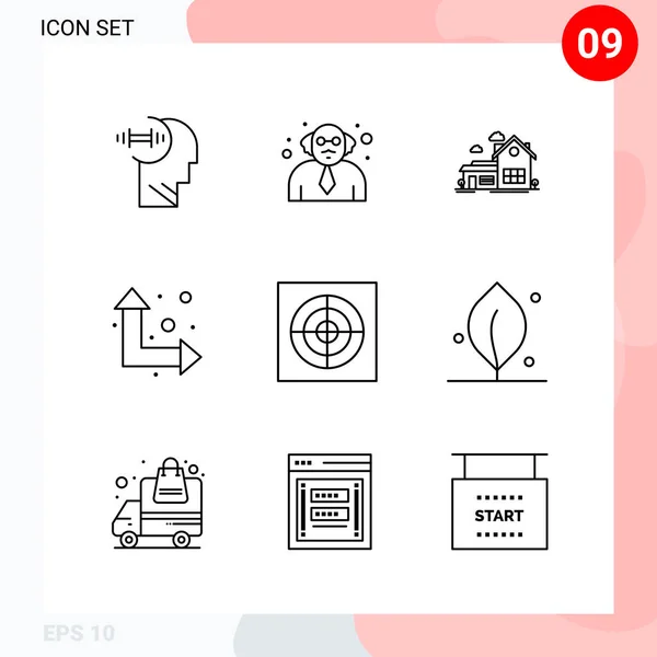 Conjunto Iconos Creativos Universales Simplemente Vector Ilustraciones Para Aplicaciones Web — Archivo Imágenes Vectoriales