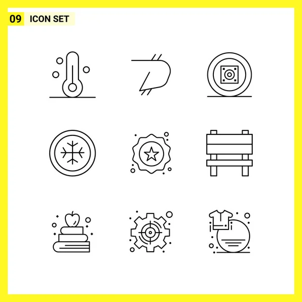 Conjunto Iconos Creativos Universales Simplemente Vector Ilustraciones Para Aplicaciones Web — Archivo Imágenes Vectoriales