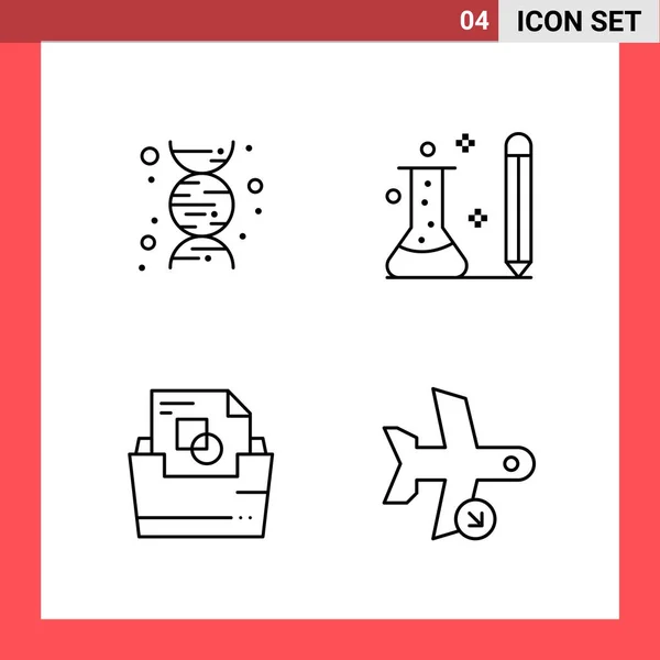 Conjunto Iconos Creativos Universales Simplemente Vector Ilustraciones Para Aplicaciones Web — Archivo Imágenes Vectoriales