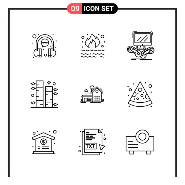 Conjunto Iconos Creativos Universales Simplemente Vector Ilustraciones Para Aplicaciones Web — Archivo Imágenes Vectoriales