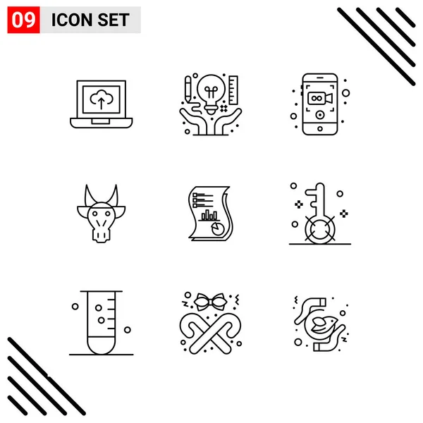 Conjunto Iconos Creativos Universales Simplemente Vector Ilustraciones Para Aplicaciones Web — Vector de stock