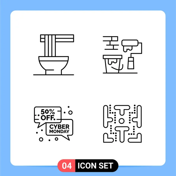 Set Universeller Kreativer Symbole Einfach Vektorillustrationen Für Web Und Mobile — Stockvektor