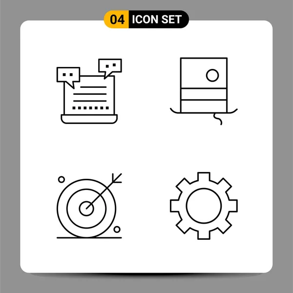 Conjunto Iconos Creativos Universales Simplemente Vector Ilustraciones Para Aplicaciones Web — Vector de stock