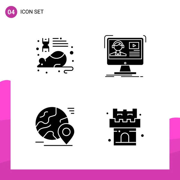 Set Universal Creative Icons Simply Vector Illustrations Web Mobile Apps — Stock Vector