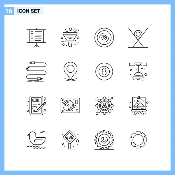 Conjunto Iconos Creativos Universales Simplemente Vector Ilustraciones Para Aplicaciones Web — Vector de stock