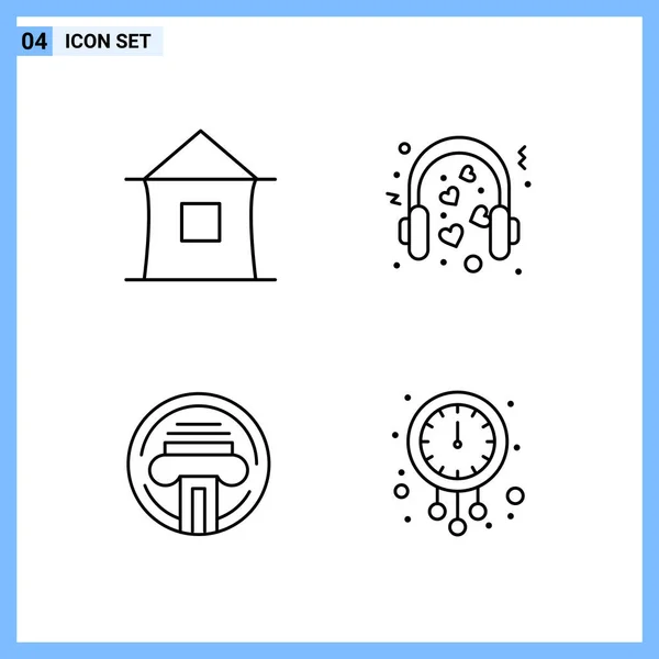 Conjunto Iconos Creativos Universales Simplemente Vector Ilustraciones Para Aplicaciones Web — Vector de stock