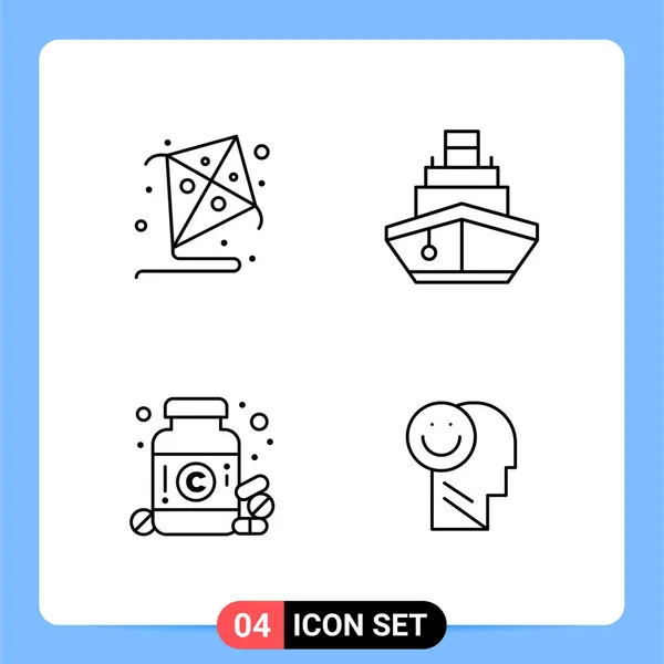 Set Universal Creative Icons Simply Vector Illustrations Web Mobile Apps — Stock Vector