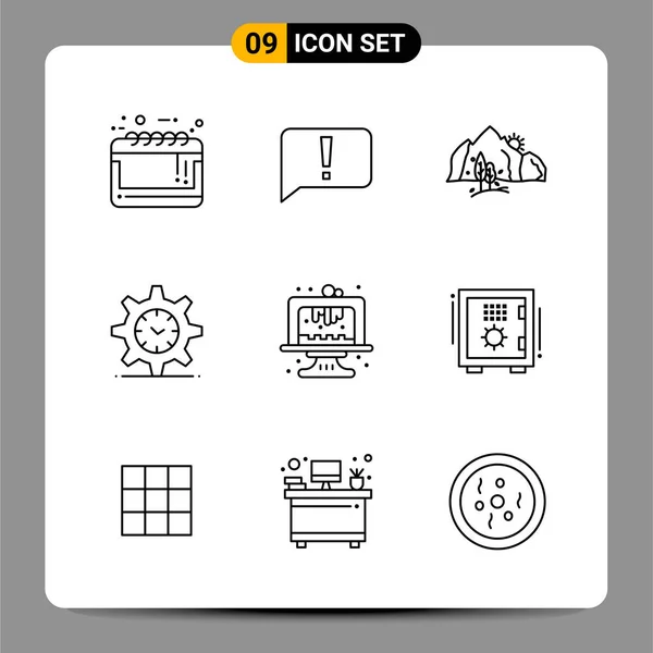 Conjunto Iconos Creativos Universales Simplemente Vector Ilustraciones Para Aplicaciones Web — Archivo Imágenes Vectoriales