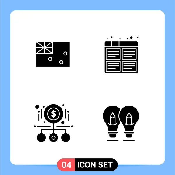 Set Universele Creatieve Iconen Vectorillustratie — Stockvector