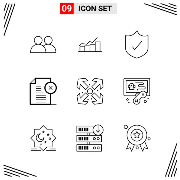 Conjunto Iconos Creativos Universales Simplemente Vector Ilustraciones Para Aplicaciones Web — Archivo Imágenes Vectoriales