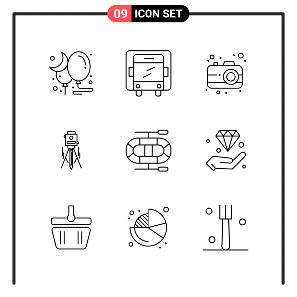 Conjunto Iconos Creativos Universales Simplemente Vector Ilustraciones Para Aplicaciones Web — Archivo Imágenes Vectoriales