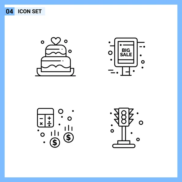 Conjunto Iconos Creativos Universales Simplemente Vector Ilustraciones Para Aplicaciones Web — Vector de stock