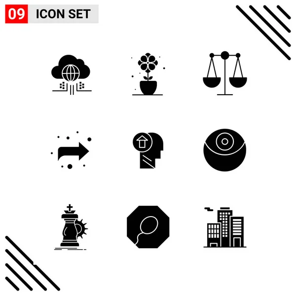 Conjunto Iconos Creativos Universales Ilustración Vectorial — Vector de stock