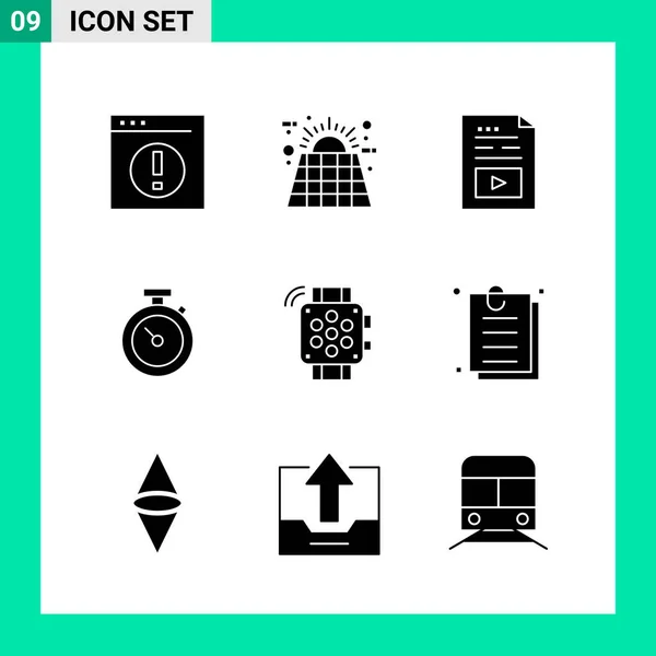 Set Universal Creative Icons Vector Illustration — Stock Vector