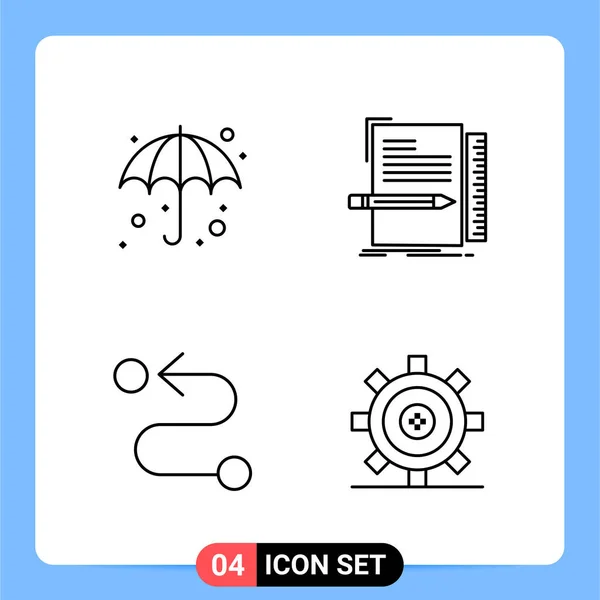 Conjunto Iconos Creativos Universales Simplemente Vector Ilustraciones Para Aplicaciones Web — Archivo Imágenes Vectoriales