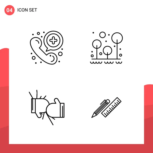 Conjunto Iconos Creativos Universales Simplemente Vector Ilustraciones Para Aplicaciones Web — Vector de stock