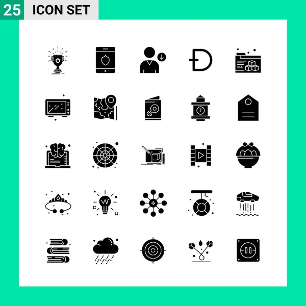 Conjunto Iconos Creativos Universales Simplemente Vector Ilustraciones Para Aplicaciones Web — Vector de stock