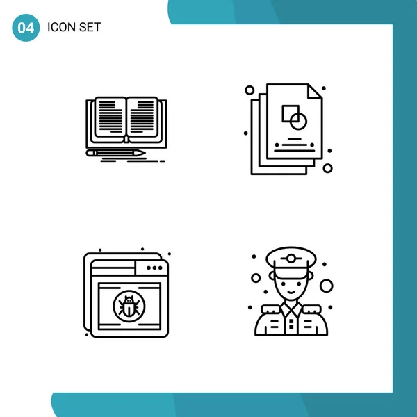 Set Universal Creative Icons Simply Vector Illustrations Web Mobile Apps — Stock Vector