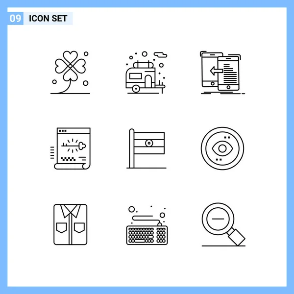 Set Universal Creative Icons Simply Vector Illustrations Web Mobile Apps — Stock Vector