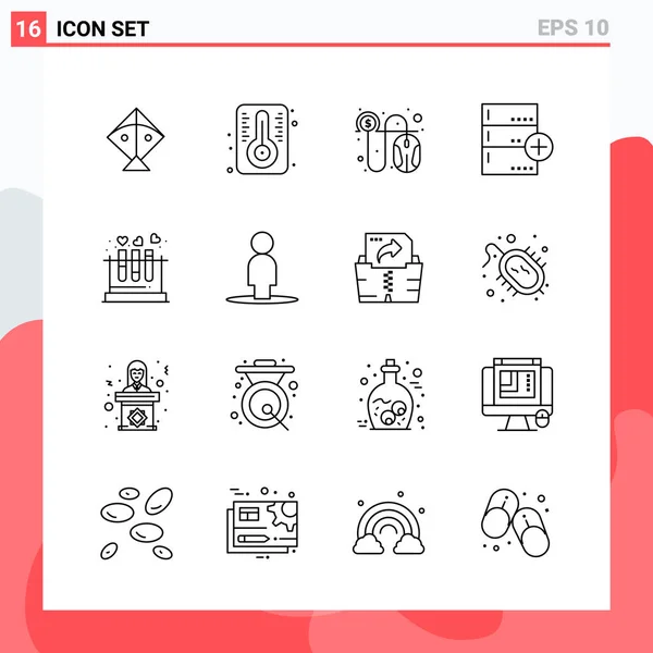 Conjunto Iconos Creativos Universales Simplemente Vector Ilustraciones Para Aplicaciones Web — Vector de stock