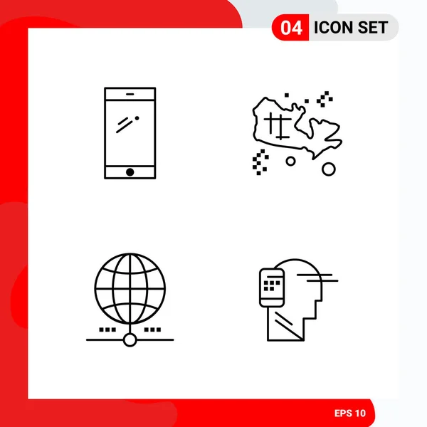 Conjunto Iconos Creativos Universales Simplemente Vector Ilustraciones Para Aplicaciones Web — Vector de stock