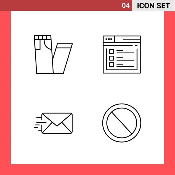 Set Universal Creative Icons Simply Vector Illustrations Web Mobile Apps — Stock Vector