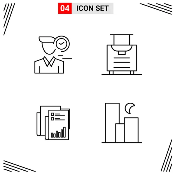 Set Universal Creative Icons Simply Vector Illustrations Web Mobile Apps — Stock Vector