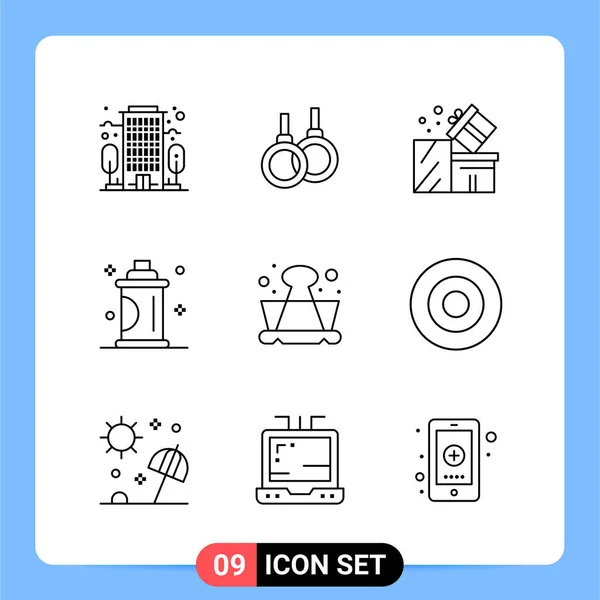 Set Universal Creative Icons Simply Vector Illustrations Web Mobile Apps — Stock Vector