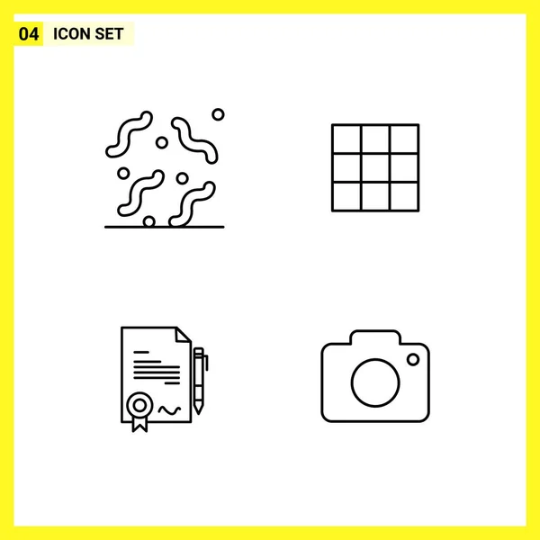 Set Universeller Kreativer Symbole Einfach Vektorillustrationen Für Web Und Mobile — Stockvektor