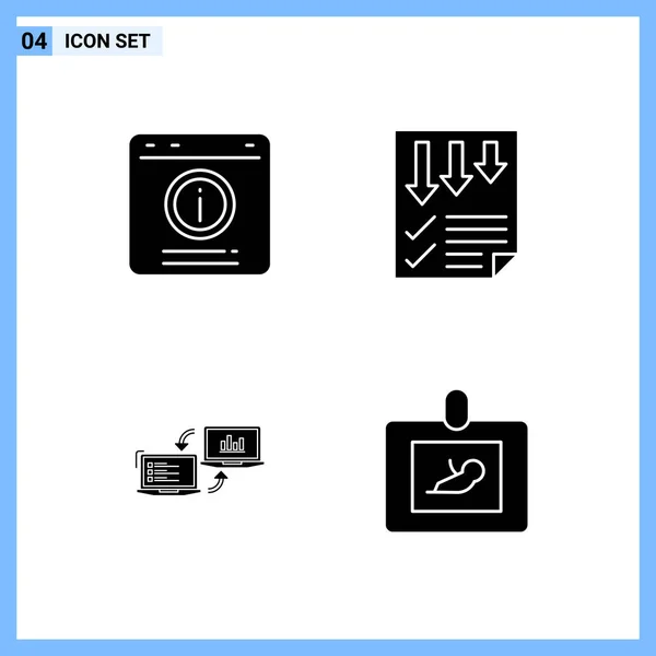 Conjunto Iconos Creativos Universales Simplemente Vector Ilustraciones Para Aplicaciones Web — Vector de stock