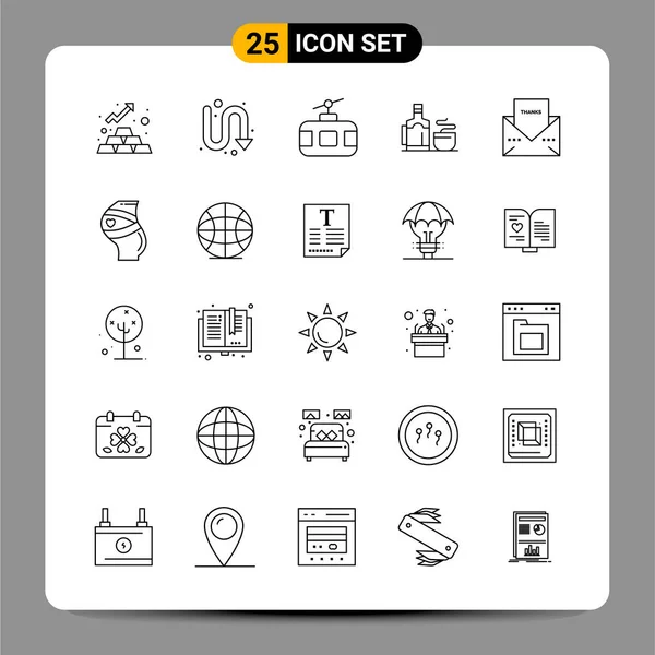 Conjunto Iconos Creativos Universales Simplemente Vector Ilustraciones Para Aplicaciones Web — Vector de stock