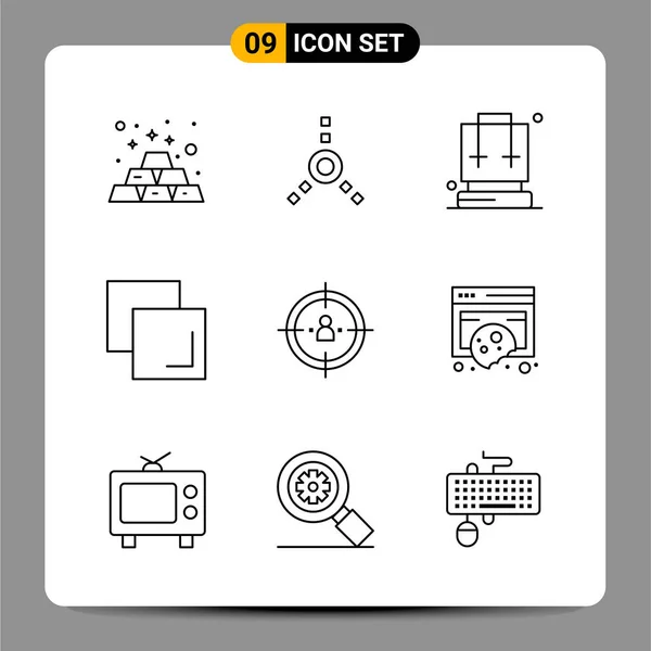 Set Universal Creative Icons Simply Vector Illustrations Web Mobile Apps — Stock Vector