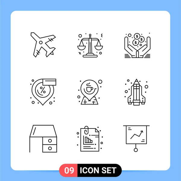 Conjunto Iconos Creativos Universales Simplemente Vector Ilustraciones Para Aplicaciones Web — Archivo Imágenes Vectoriales