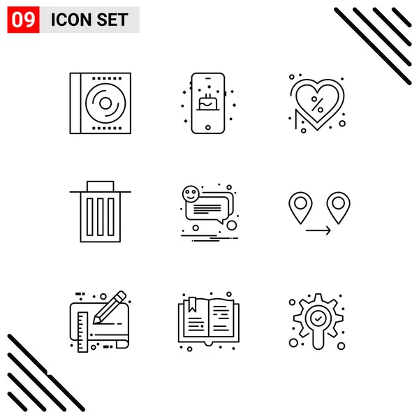 Conjunto Iconos Creativos Universales Simplemente Vector Ilustraciones Para Aplicaciones Web — Archivo Imágenes Vectoriales