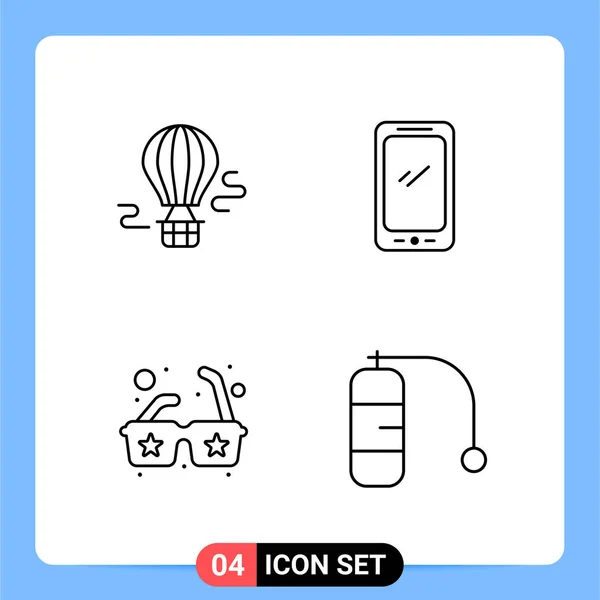 Conjunto Iconos Creativos Universales Simplemente Vector Ilustraciones Para Aplicaciones Web — Vector de stock